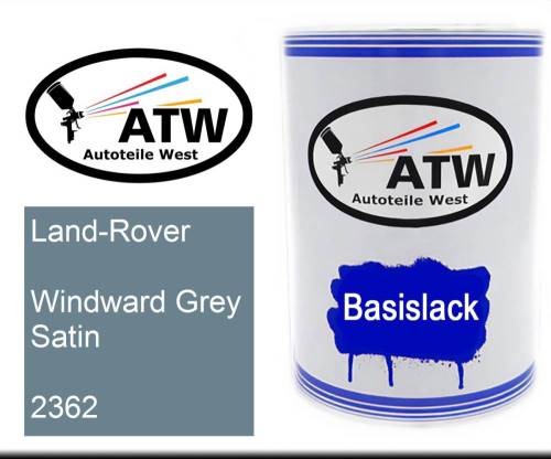 Land-Rover, Windward Grey Satin, 2362: 500ml Lackdose, von ATW Autoteile West.